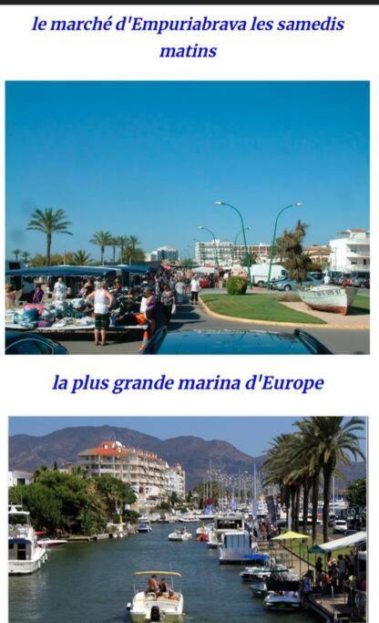 Le Canola Empuriabrava Port - 45M2 - Vue Piscine - Plage Centrale 500M- Parking Prive Gratuit Kültér fotó